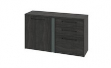 Тумба двухсекционная с дверью ЛДСП левой и 3 ящикам